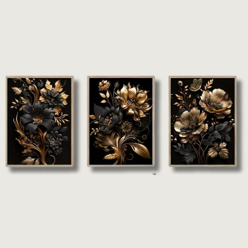 Sandsberg | LuxeBloom - Golden Flower Wanddekoration