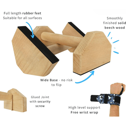 Sandsberg | Holz-Push-Up-Stangen für stabiles Calisthenics-Training