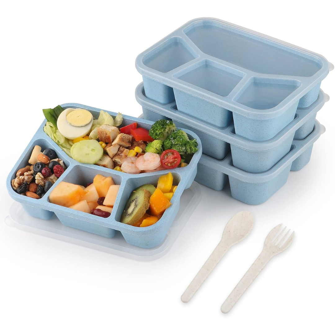 BentoBox – Set mit 4 Snackboxen mit Fächern