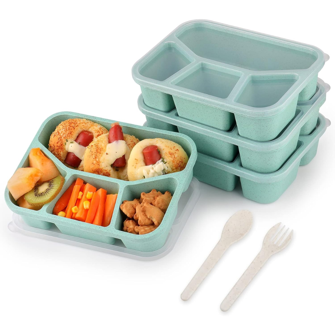BentoBox – Set mit 4 Snackboxen mit Fächern