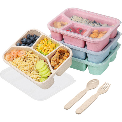 BentoBox – Set mit 4 Snackboxen mit Fächern