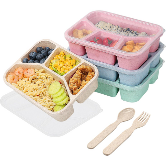 BentoBox – Set mit 4 Snackboxen mit Fächern