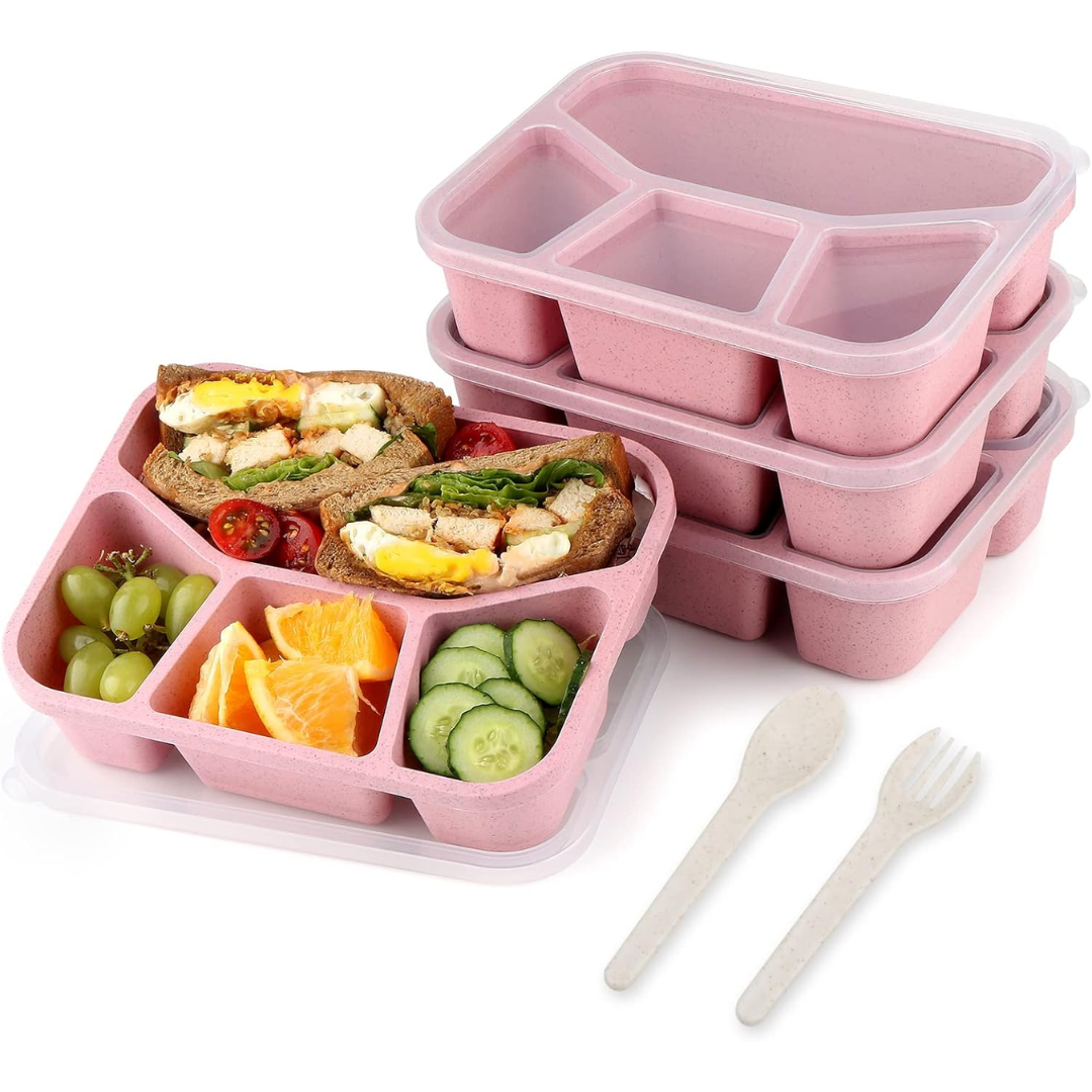 BentoBox – Set mit 4 Snackboxen mit Fächern