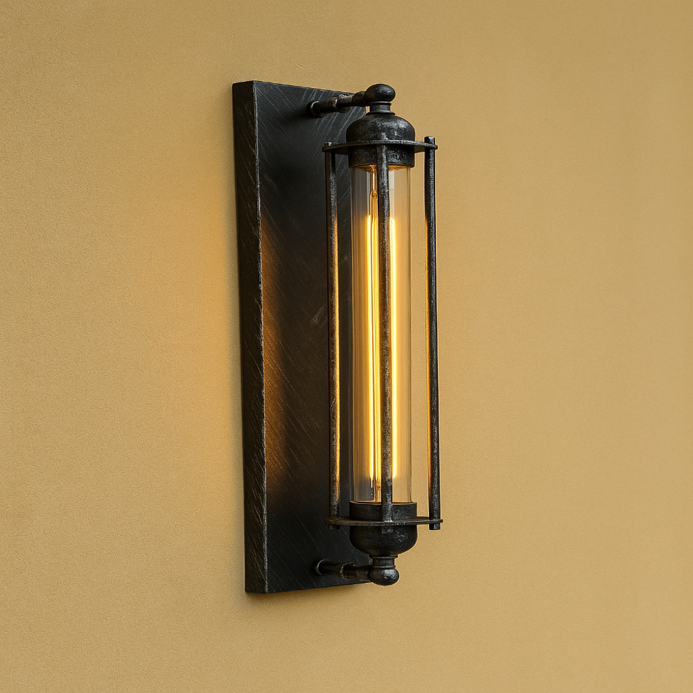 Sandsberg | Vintage Wandmontierte LED-Leuchte – zeitloses Design mit elegantem mattem Schwarz-Finish