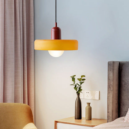 Sandsberg Pendelleuchte aus farbigem Glas | Elegante Hängeleuchte im Bauhaus-Stil | Designlampe für Wohnzimmer & Esszimmer