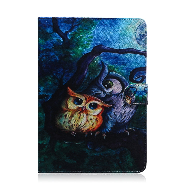 Sandsberg | Oil Owl Muster Horizontal Flip Lederhülle für Huawei MediaPad M5 Lite 8 / Honor Tab 5, mit Halter & Kartensteckplatz & Brieftasche