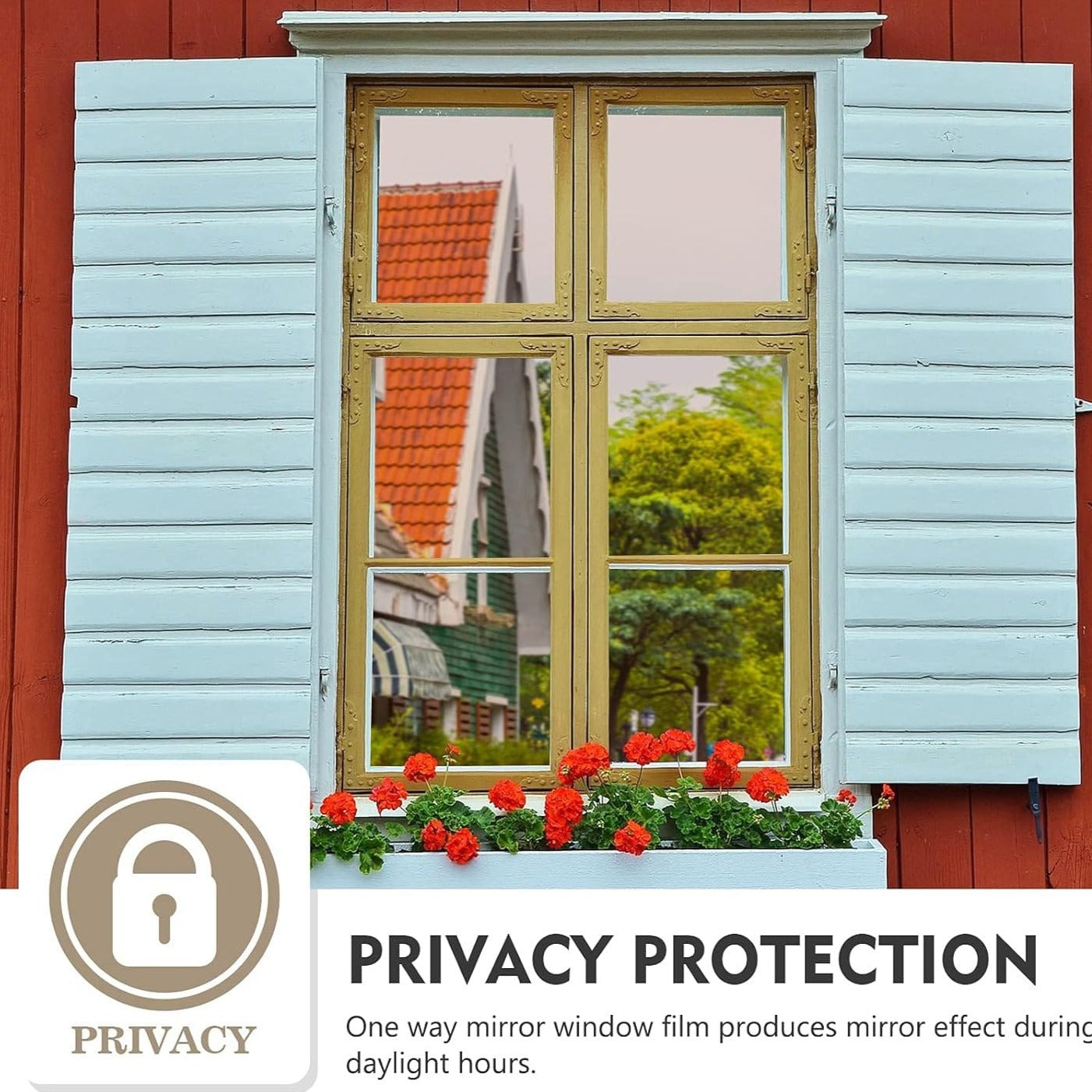 Fenster Privatsphäre Tönungsfolie, Anti-UV-Sonnenschutz Wärme Control Reflexionsfolie, Fenster Kühlfolienaufkleber