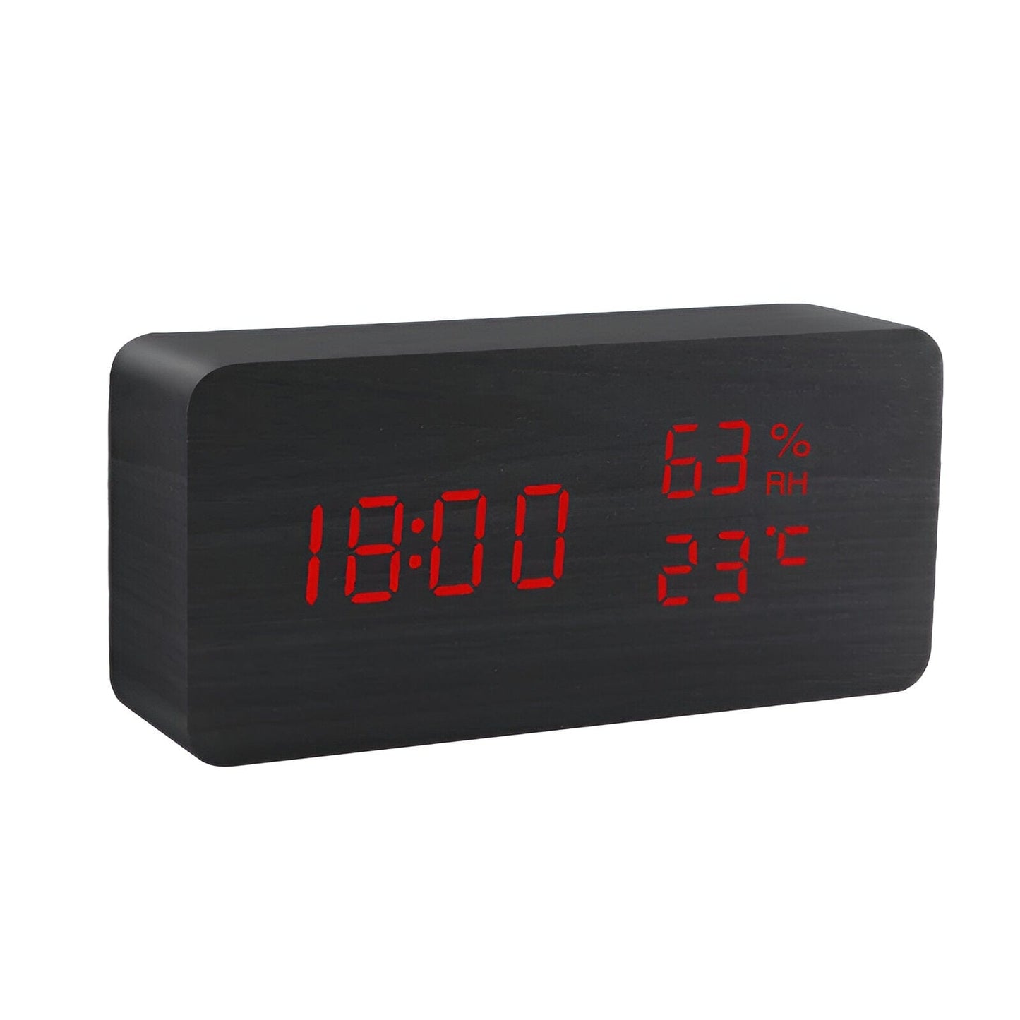 LED Holz Digitaluhr