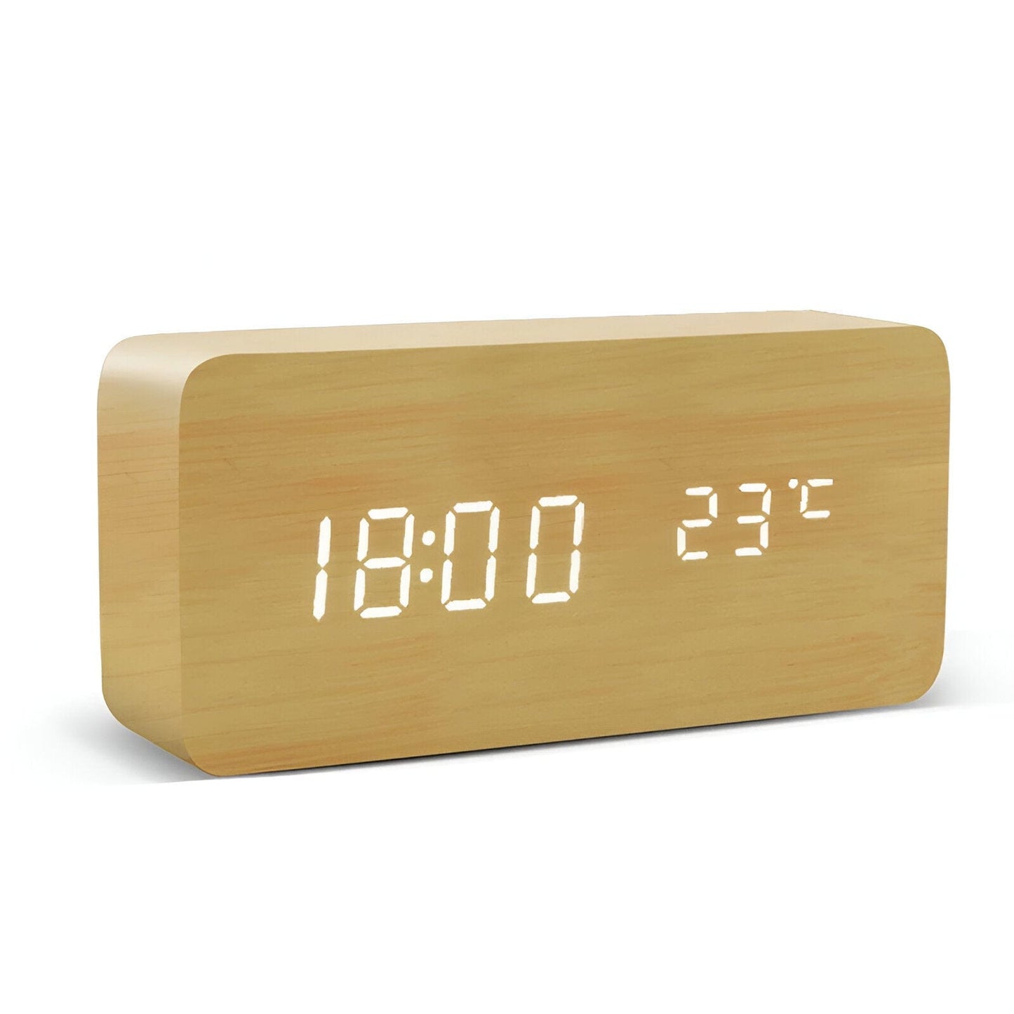 LED Holz Digitaluhr