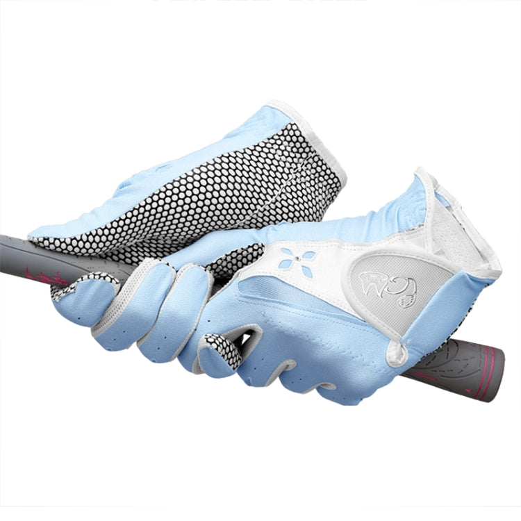 Sandsberg | PGM Ein Paar Golf Rutschfeste PU-Leder Handschuhe für Frauen (Farbe:Rot Größe:21)