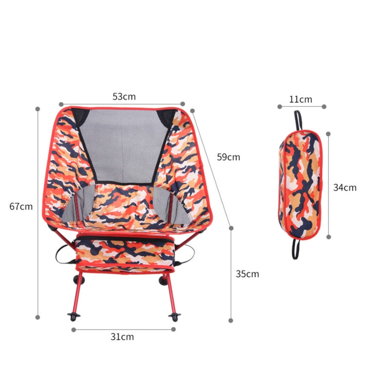 Sandsberg | Outdoor Camouflage Tragbarer Klapp Campingstuhl Leichter Angel Strandstuhl Luftfahrt Aluminiumlegierung Rückenlehne Liegesessel