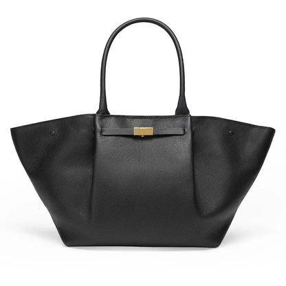 Sandsberg | Tassa Luxus Oversized Schultertasche mit goldener Verschluss - Elegante Minimalistische Tote für Frauen