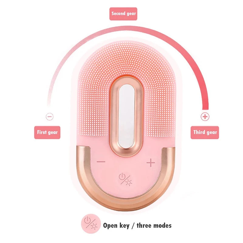 Hautverjüngende Gesichtsreiniger | Tiefenreinigung und strahlende Haut | Anti-Falten | Rotlichttherapie | EMS-Mikroströmung