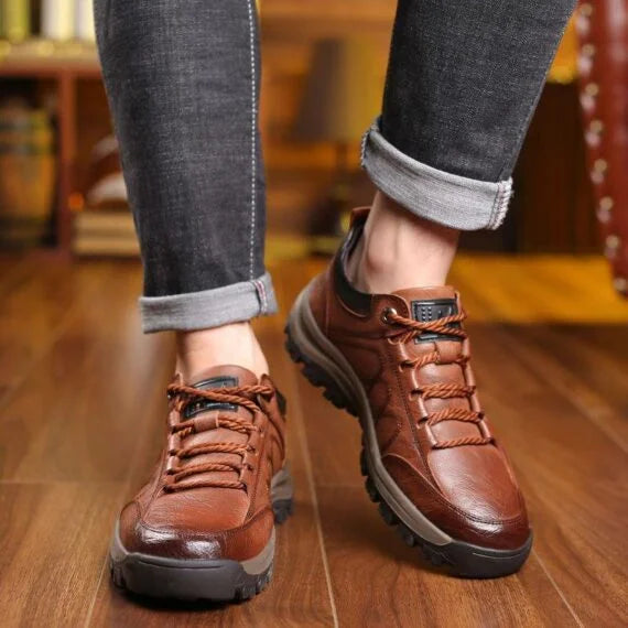 Lässige Schuhe mit handgenähter Fußgewölbeunterstützung und rutschfester, atmungsaktiver Sohle