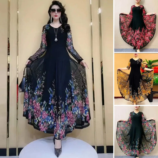 💃【L-4XL】Modische doppellagige Netzkleider für Damen💐