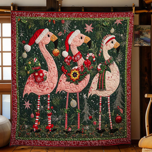Flamingo Noel Parade Quilt