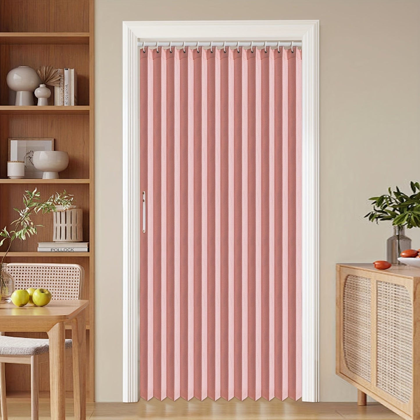 Sandsberg | Bunte magnetische Faltenvorhang – Einfache Dekoration, platzsparender Raumteiler für Zuhause und Geschäft – Lebhaftes künstlerisches Design, maschinenwaschbares Polyester