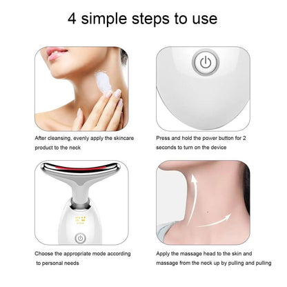 Sandsberg | 3-in-1-Gesichts-Massager mit Lichttherapie, Vibration & Wärmefunktion