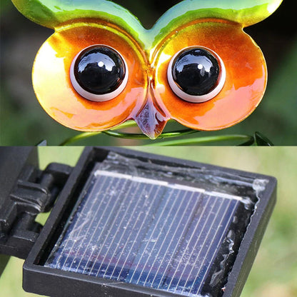 Sandsberg | Solar Gartenleuchte Eule mit Farbwechsel – Dekorative LED Außenbeleuchtung für Garten und Hof