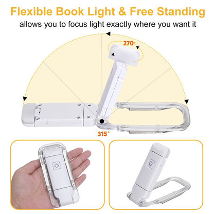 LED USB wiederaufladbare Buchleselampe Helligkeit einstellbar Augenschutz