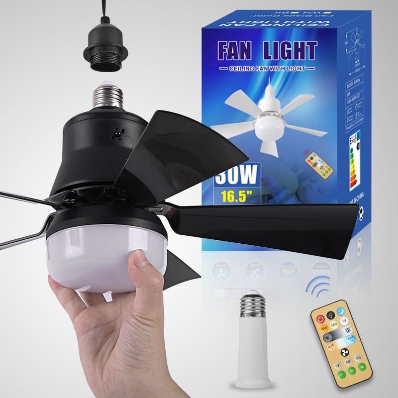 2-IN-1 TRAGFÄHIGER DECKENVENTILATOR & LICHT mit Fernbedienung