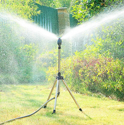 Sandsberg | TurboSpray Verstellbarer 360° GartenSprinkler – Edelstahl Rotierendes Rasenbewässerungssystem