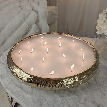 Sandsberg | LuxeLight XL Duftkerze – 17 Dochte von verzauberndem Duft & goldener Eleganz