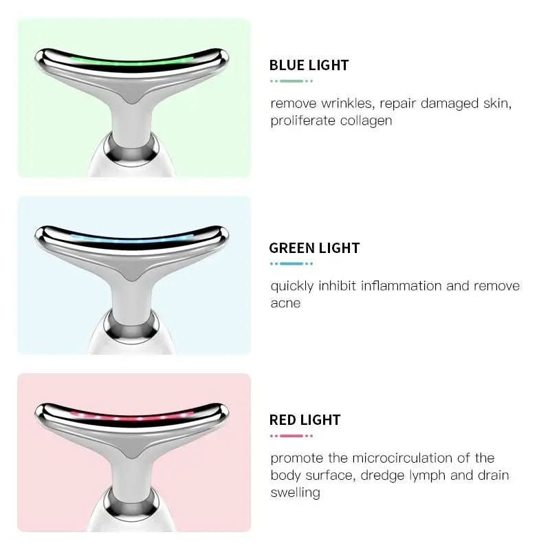 Sandsberg | 3-in-1-Gesichts-Massager mit Lichttherapie, Vibration & Wärmefunktion