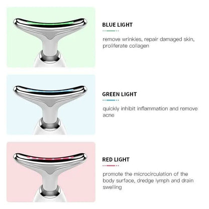 Sandsberg | 3-in-1-Gesichts-Massager mit Lichttherapie, Vibration & Wärmefunktion