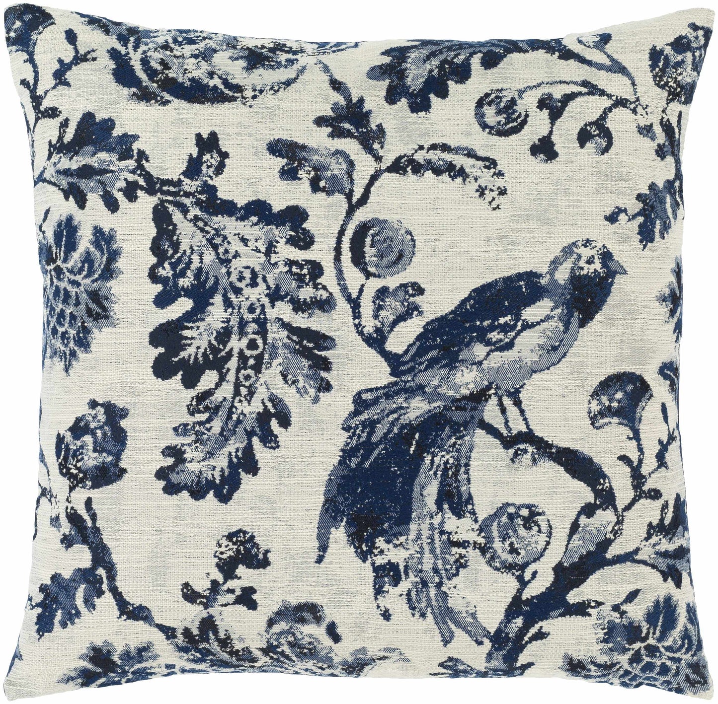 Agricola Navy Floral Bird Wurfkissen