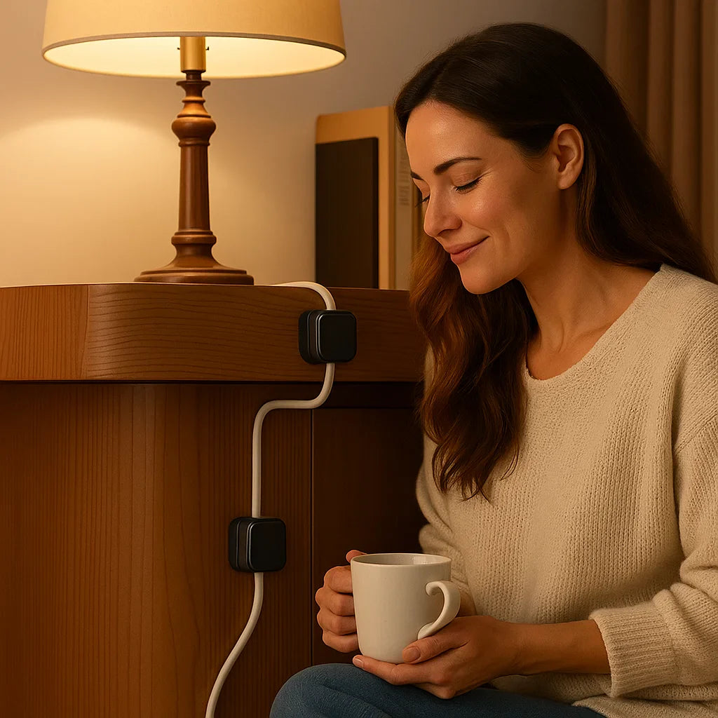 Sandsberg | Magnetischer Kabel-Organisator - Selbstklebendes Kabelmanagement 6er Set