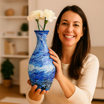 Sandsberg | Edle 3D Puzzle Vase - Verwendbar für echte Blumen