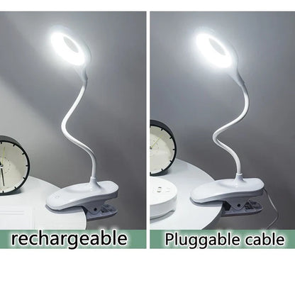 Sandsberg | Wiederaufladbare LED Tischlampe mit Clip – Einstellbare Schreibtischleuchte für Homeoffice und Studium
