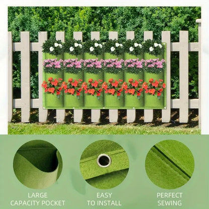 Sandsberg | Filz Pflanzensack für Vertikale Wandmontage – Drei-dimensionaler, Nicht-gewebter Pflanzbeutel