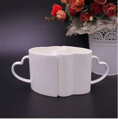 2 Stück Valentinstag Herzform Paar Tasse