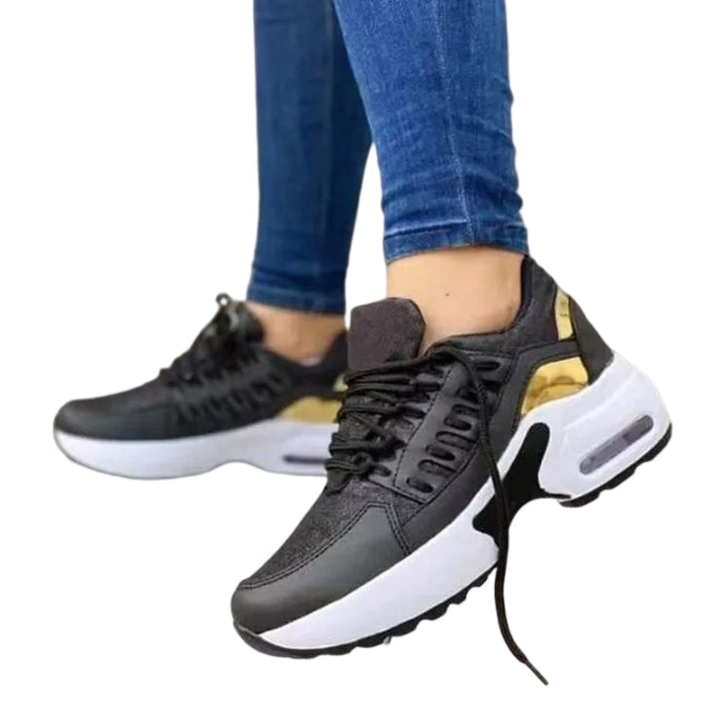Damen Schnür Mesh Schuhe