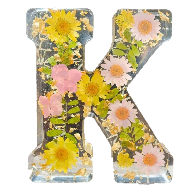 Getrocknete Blumen Buchstaben Nachtlicht
