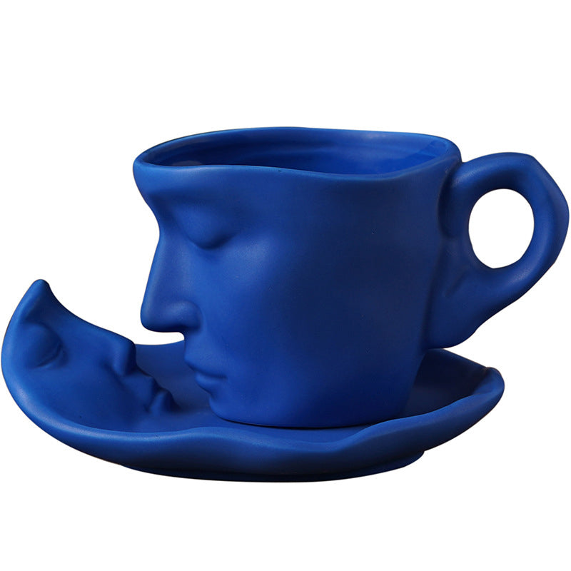 Metall berühren Gesicht kreative Keramik Kuss Kaffeetasse