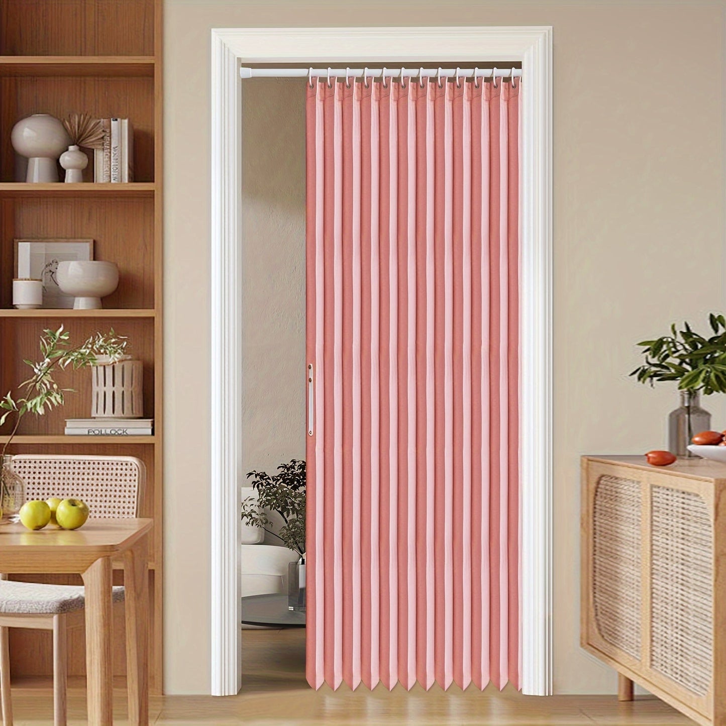 Sandsberg | Bunte magnetische Faltenvorhang – Einfache Dekoration, platzsparender Raumteiler für Zuhause und Geschäft – Lebhaftes künstlerisches Design, maschinenwaschbares Polyester