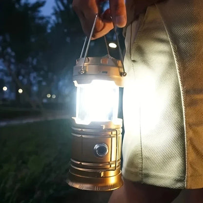 Sandsberg | Solar Campinglampe mit USB-Aufladung – Tragbare LED-Laterne für Outdoor-Aktivitäten und Notfälle