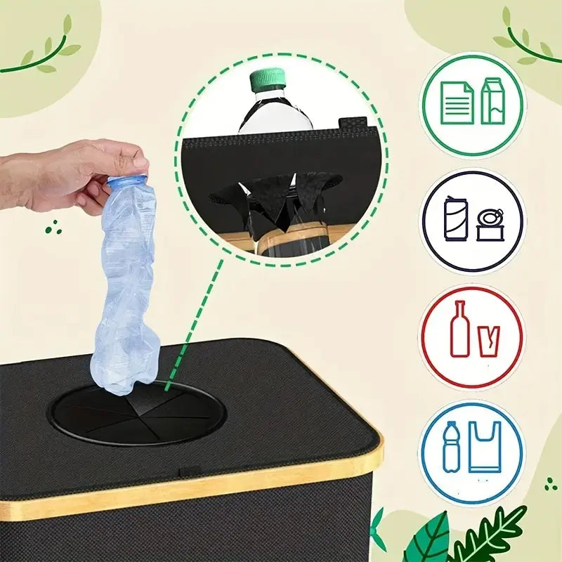 Sandsberg | 2in1 Faltbare Aufbewahrungstasche Für Plastik Müll Oder Pfand Flaschen