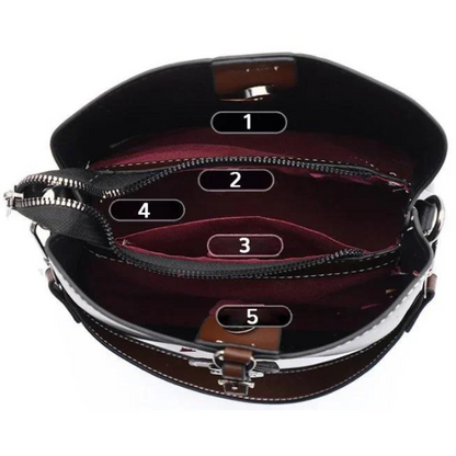 ShoulderBag: Echtes Leder Nische Damen Umhängetasche