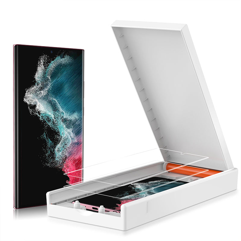 Premium Displayschutzfolie mit Installationsbox für Galaxy S23 Ultra