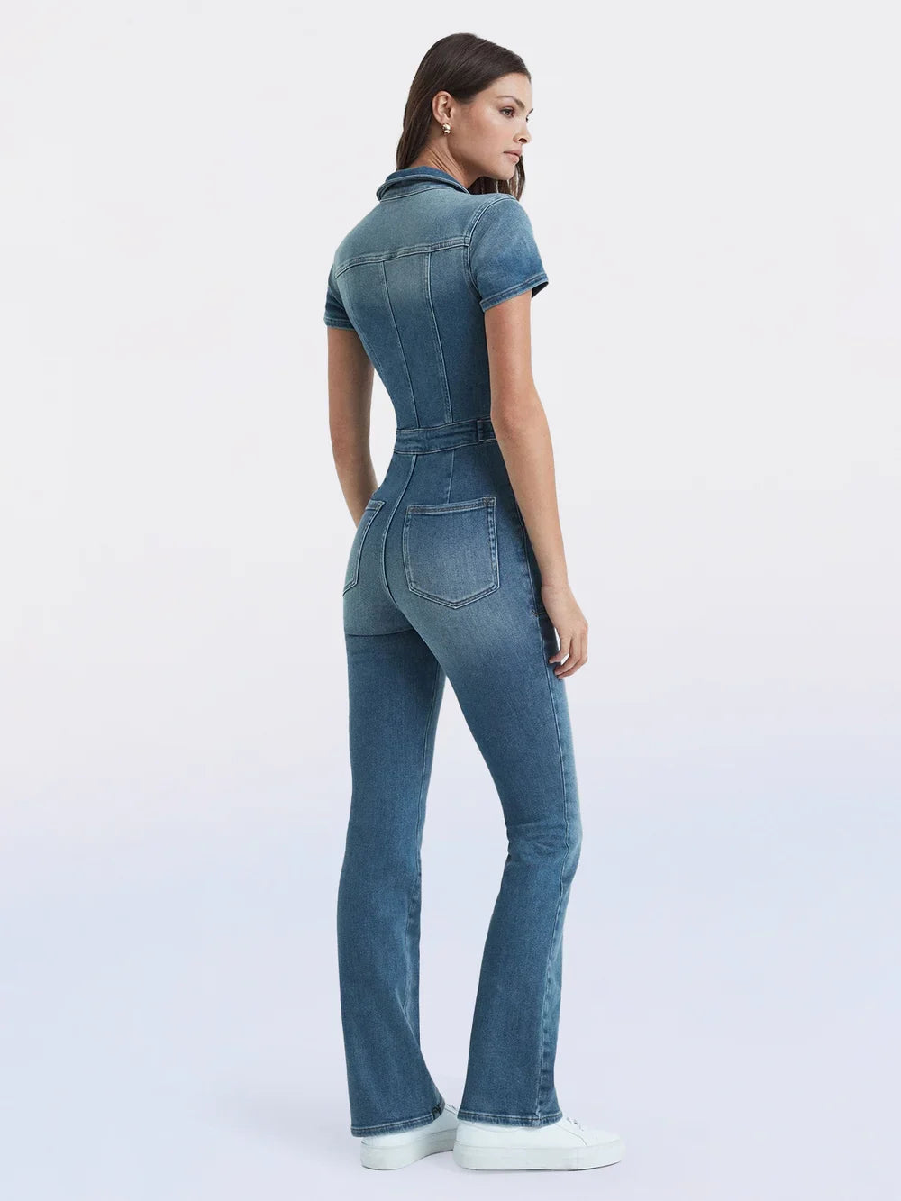 Dünner Denim-Overall in Stiefelform