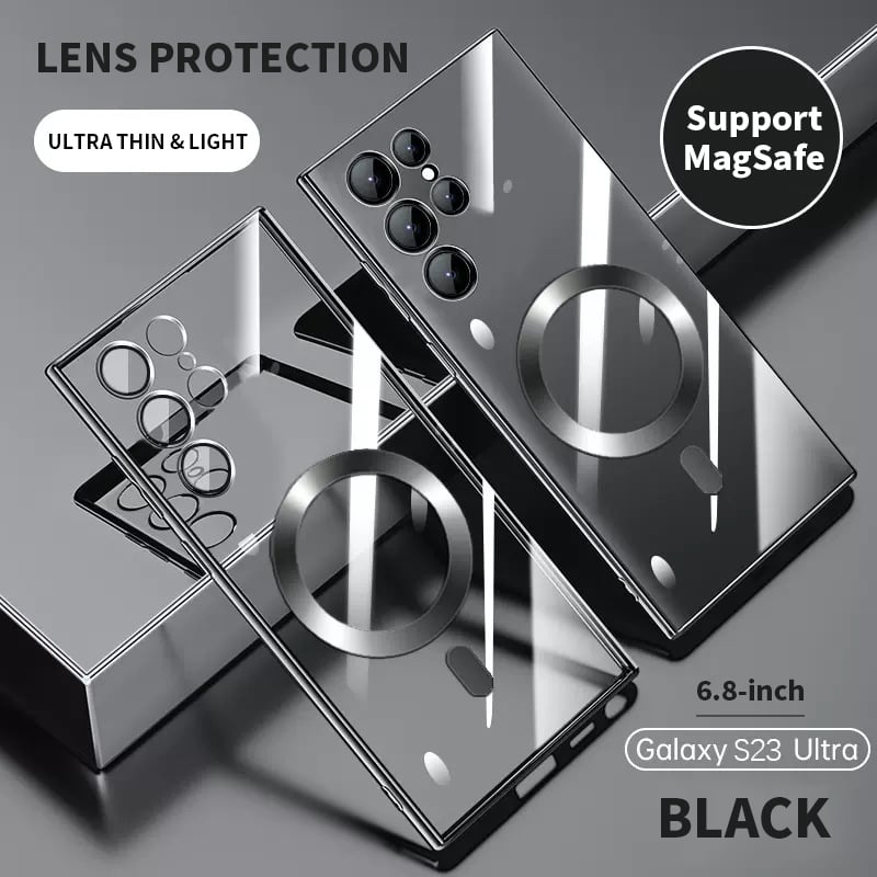 Transparente Luxus-Beschichtung Magnetische Abdeckung für Samsung