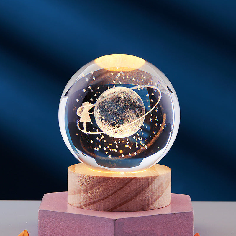 3D Kristallkugel Nachtlampe