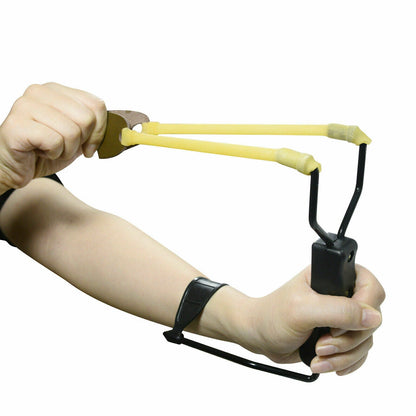 Zusammenklappbare Schleuder für das Handgelenk.