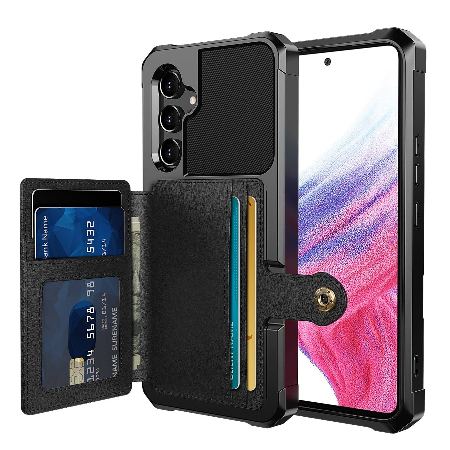 Magnetische Leder Geldbörse Hülle für Samsung Galaxy A