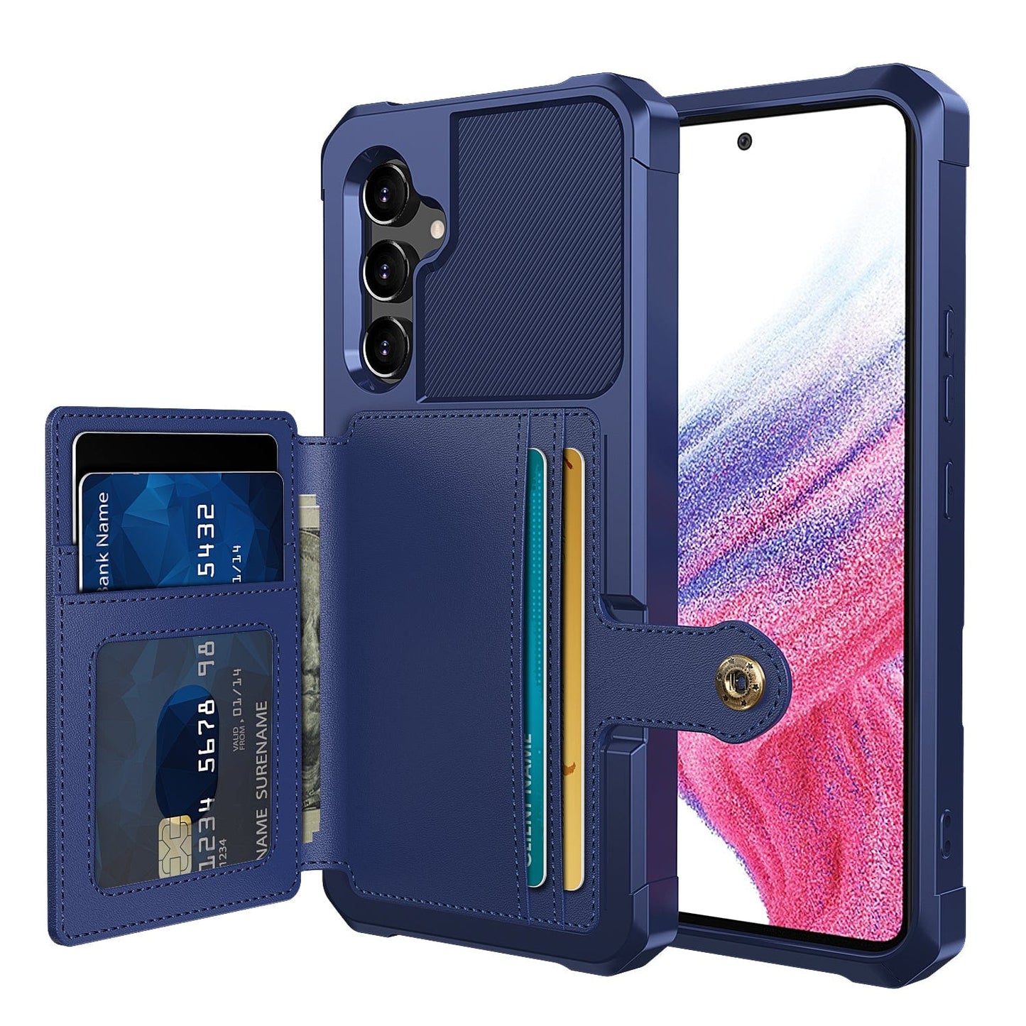 Magnetische Leder Geldbörse Hülle für Samsung Galaxy A