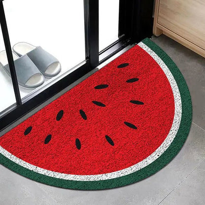 Willkommensmatte mit Regenbogen und hellfarbigem Wassermelonenprint